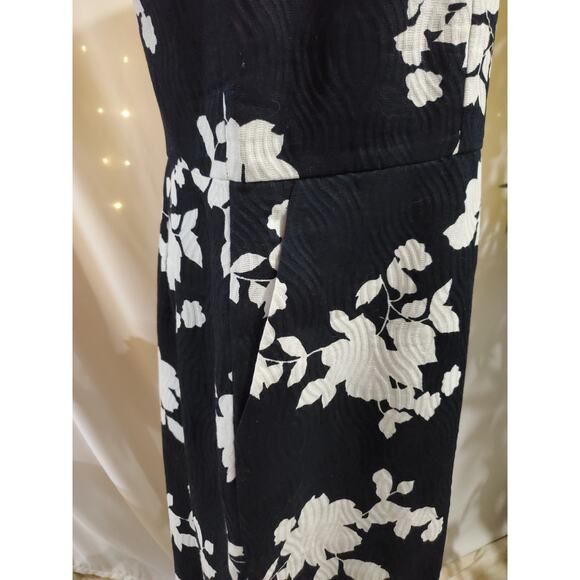 Talbots Floral Textured Cotton Square Neck Sheath Dress Womens Plus Size 16 - Picture 6 of 10